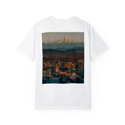 Portland City Skyline Mount Hood Oregon