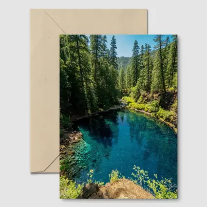 Crystal Blue Forest River Oregon Nature