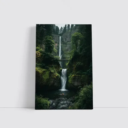 Multnomah Falls Lush Green Forest Oregon