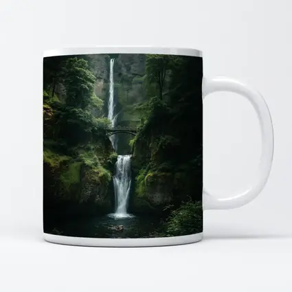 Multnomah Falls Lush Green Forest Oregon
