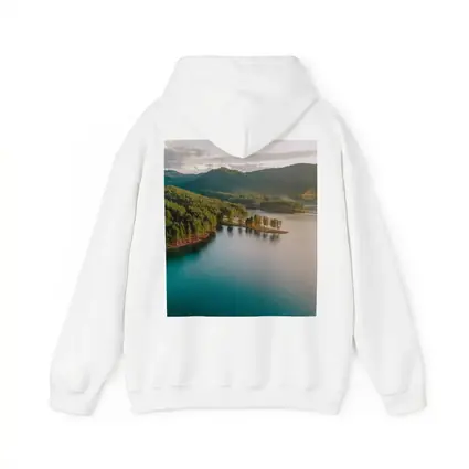 Aerial Teal Lake Forest Mountains Landscape View