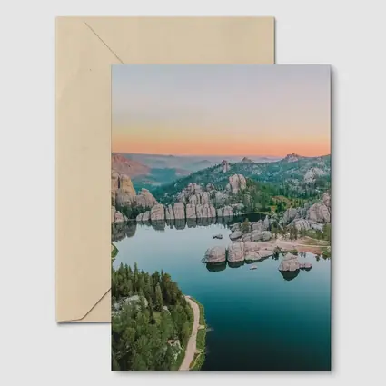 Sylvan Lake South Dakota Sunset Aerial View
