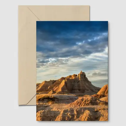 Badlands National Park Rocky Formations Dramatic Sky