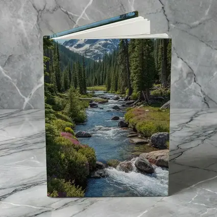 Mountain Stream Rocky Alpine Forest Landscape
