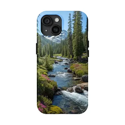 Mountain Stream Rocky Alpine Forest Landscape