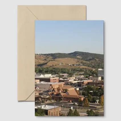Rapid City Downtown Skyline Hills Aerial View