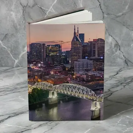 Nashville Skyline Sunset Over Cumberland River