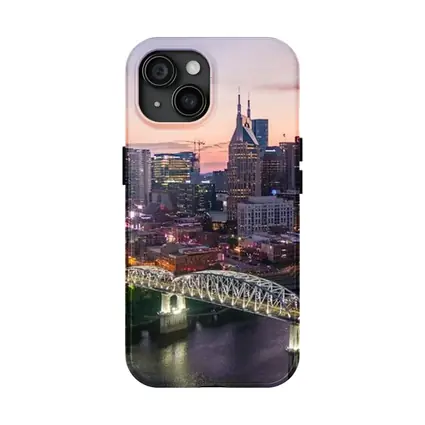 Nashville Skyline Sunset Over Cumberland River