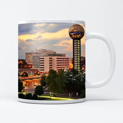 Knoxville Tennessee Sunsphere Skyline Dusk View