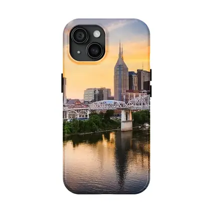 Nashville Skyline Sunset Over Cumberland River