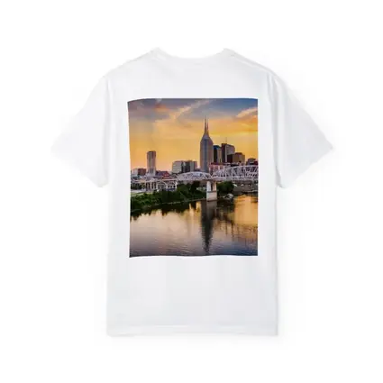 Nashville Skyline Sunset Over Cumberland River