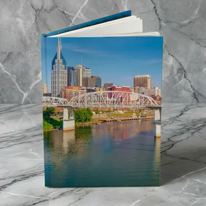 Nashville Skyline Cumberland River Bridge View