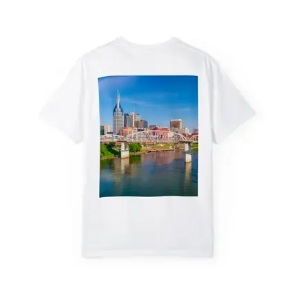 Nashville Skyline Cumberland River Bridge View