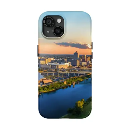 Memphis Pyramid Skyline Aerial Sunset View