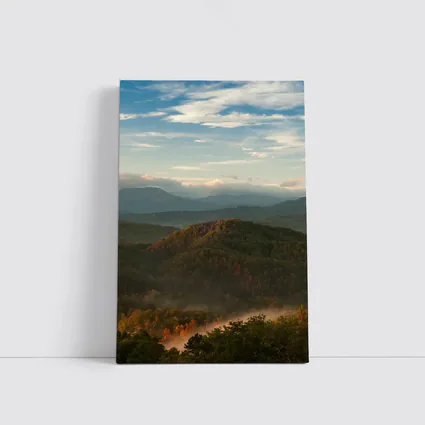 Smoky Mountains Autumn Mist Rolling Hills