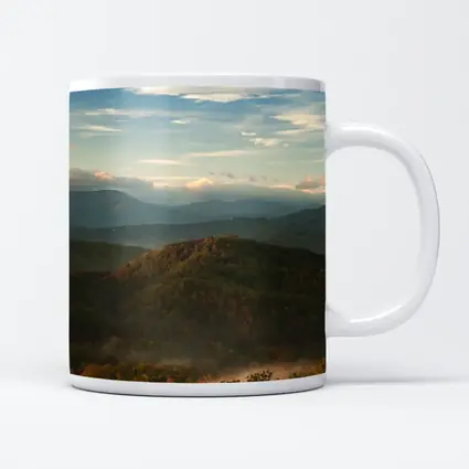 Smoky Mountains Autumn Mist Rolling Hills