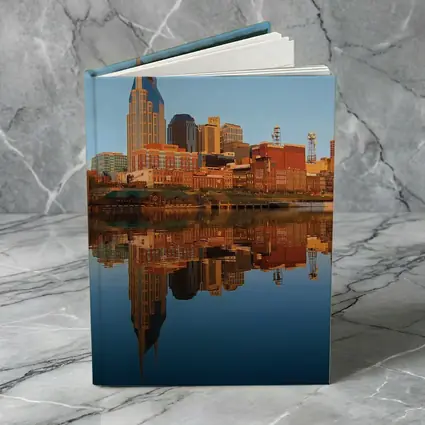Nashville Skyline Reflecting on Cumberland River