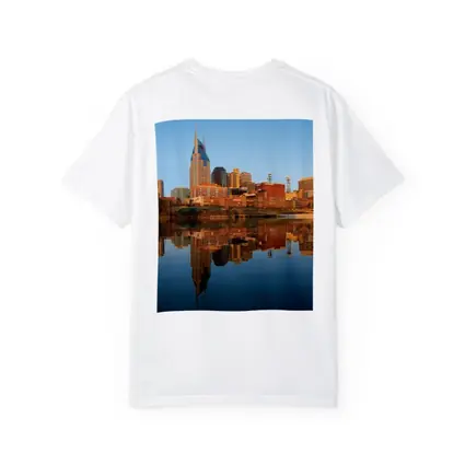 Nashville Skyline Reflecting on Cumberland River