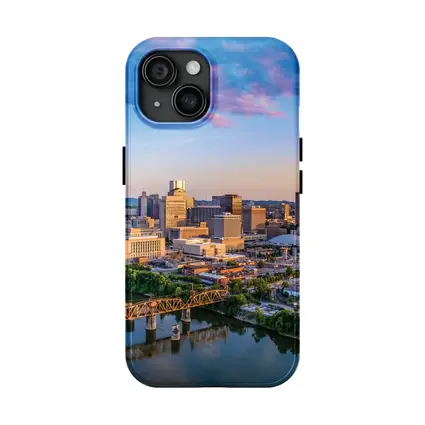 Nashville Skyline Aerial View at Sunset