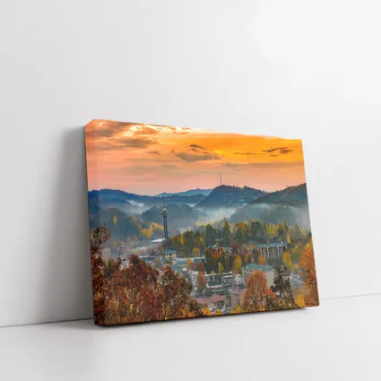 Gatlinburg Tennessee Smoky Mountains Autumn Sunrise