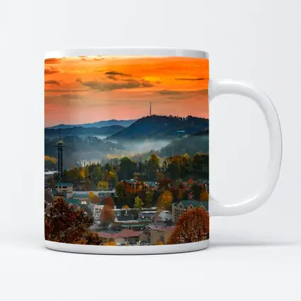 Gatlinburg Tennessee Smoky Mountains Autumn Sunrise