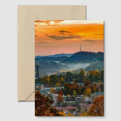 Gatlinburg Tennessee Smoky Mountains Autumn Sunrise
