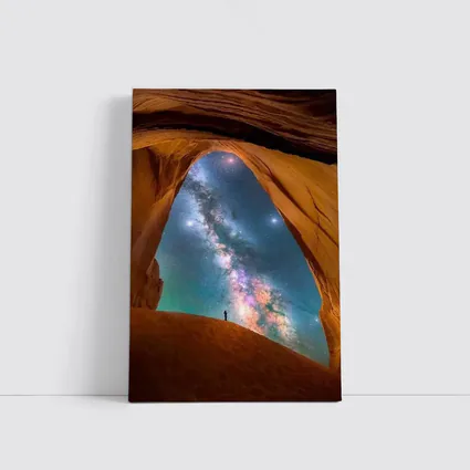 Milky Way Over Desert Canyon Arch