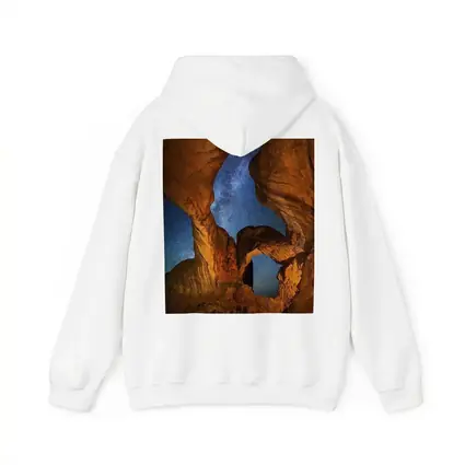Double Arch Rock Milky Way Night Sky