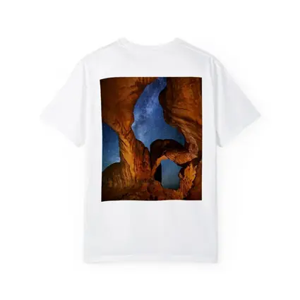 Double Arch Rock Milky Way Night Sky