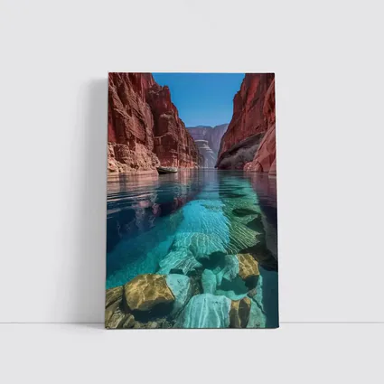 Red Canyon Clear River Turquoise Water