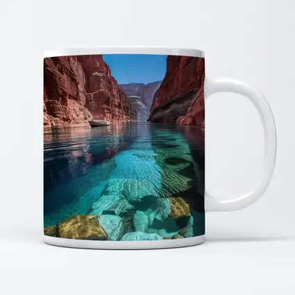 Red Canyon Clear River Turquoise Water