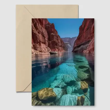 Red Canyon Clear River Turquoise Water