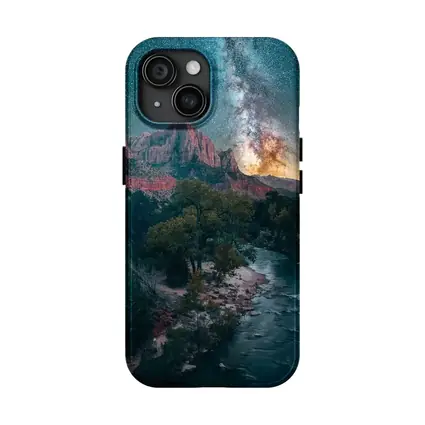 Zion Canyon Milky Way Starry Night Sky