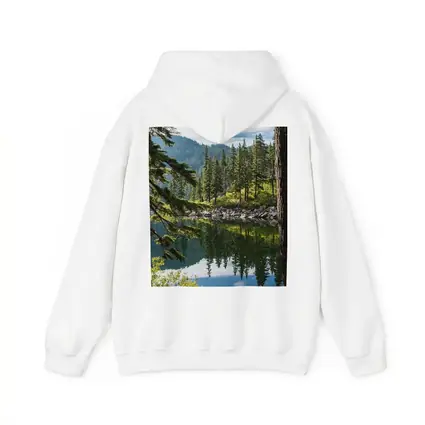 Alpine Lake Reflecting Pine Forest Mountains