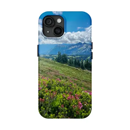 Alpine Wildflowers Meadow Mountain Landscape View