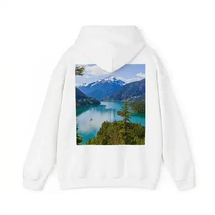 Turquoise Mountain Lake Forest Aerial View
