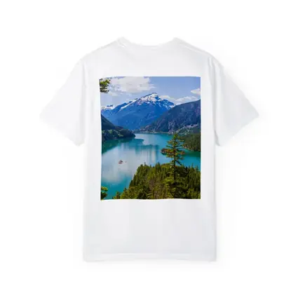 Turquoise Mountain Lake Forest Aerial View