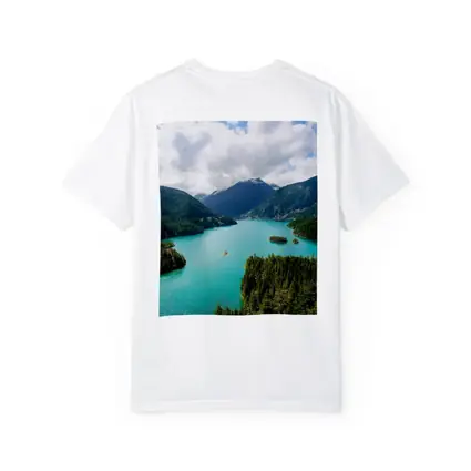 Turquoise Mountain Lake Aerial Forest View
