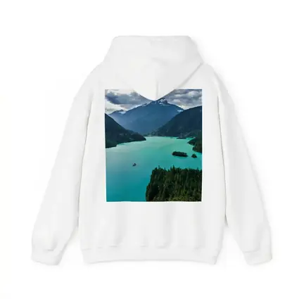 Turquoise Mountain Lake Forest Aerial View