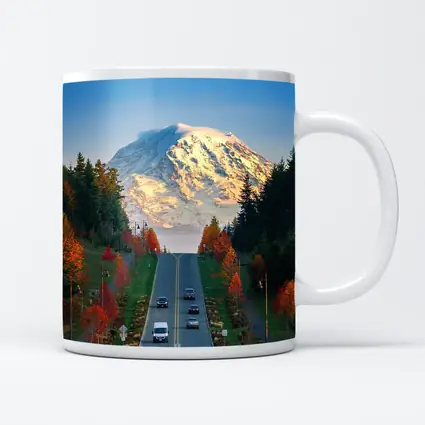 Mount Rainier Road Autumn Trees Washington