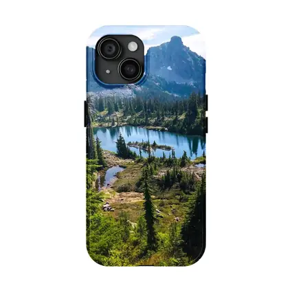 Alpine Lake Mountains Pine Forest Landscape