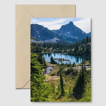 Alpine Lake Mountains Pine Forest Landscape