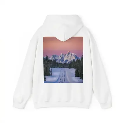 Snow Road Grand Teton Mountains Pink Sky