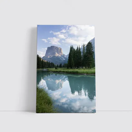 Rocky Mountain Lake Forest Reflection Landscape