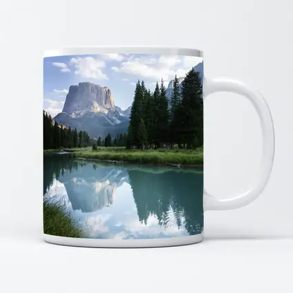 Rocky Mountain Lake Forest Reflection Landscape