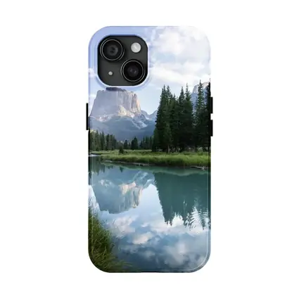 Rocky Mountain Lake Forest Reflection Landscape