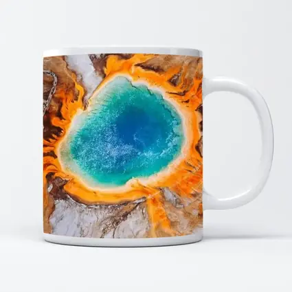 Grand Prismatic Spring Aerial Yellowstone View