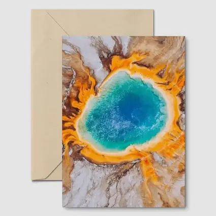 Grand Prismatic Spring Aerial Yellowstone View