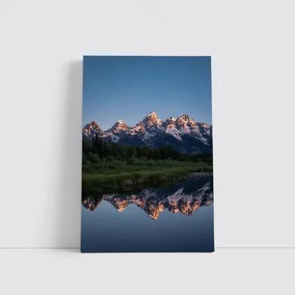 Grand Teton Mountains Reflected In Still River