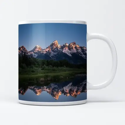 Grand Teton Mountains Reflected In Still River